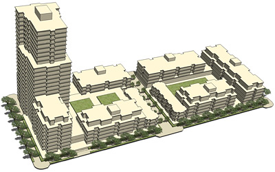 Image of typical highrise perspective view