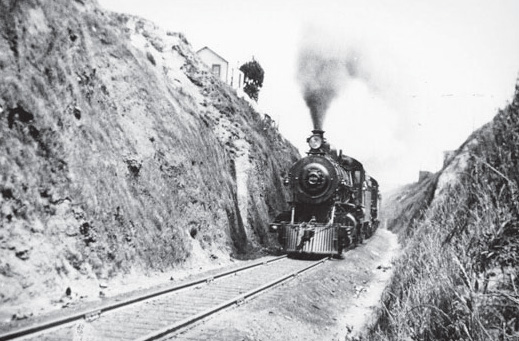 Photo of the Bernal Cut in 1864.